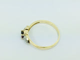 10k Yellow Gold Oval Cut Garnet January Birthstone & Diamond Ring