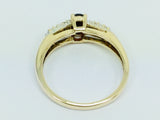 10k Yellow Gold Oval Cut Garnet January Birthstone & Diamond Ring