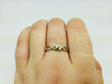 10k Yellow Gold Round Cut 21pt Diamond Promise Engagement Ring