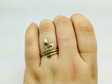 14k Yellow Gold 13pt Diamond Snake Ring