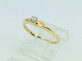 14k Yellow Gold Round Cut 7pt Diamond Ring