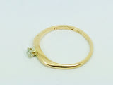 14k Yellow Gold Round Cut 7pt Diamond Ring