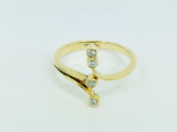 14k Yellow Gold Round Cut 16pt Diamond Ring