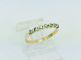 10k Yellow Gold Round Cut 14pt Diamond Engagement Ring and Wedding Band