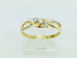 10k Yellow Gold Round Cut 21pt Diamond Promise Engagement Ring