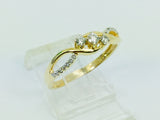 10k Yellow Gold Round Cut 21pt Diamond Promise Engagement Ring