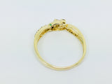 10k Yellow Gold Round Cut 21pt Diamond Promise Engagement Ring