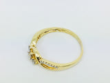 10k Yellow Gold Round Cut 21pt Diamond Promise Engagement Ring