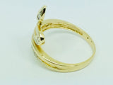 14k Yellow Gold 13pt Diamond Snake Ring