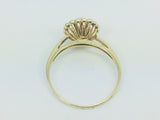 10k Yellow Gold Genuine Pearl June Birthstone Cocktail Ring