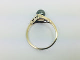 10k Yellow Gold Genuine Tahitian Black Pearl June Birthstone Ring