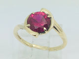 10k Yellow Gold Round Cut 1.25ct July Birthstone Solitaire Ring