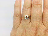 10k Yellow Gold Round Cut 5pt Genuine Ruby July Birthstone & 18pt Diamond Halo Ring