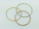 10k Solid Yellow, Rose, or White Gold 1mm Stackable Band Rings