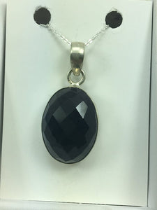 Genuine Amethyst ( Stone of spirituality and contentment ) Gemstone On Silver Chain