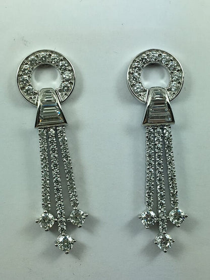 Stunning Silver & Cubic Zirconia Matching Necklace/Earring Set