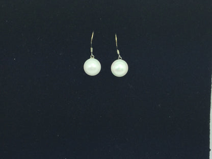 Fresh Water Pearls 10 mm Sterling Silver Necklace,Matching Earrings Set