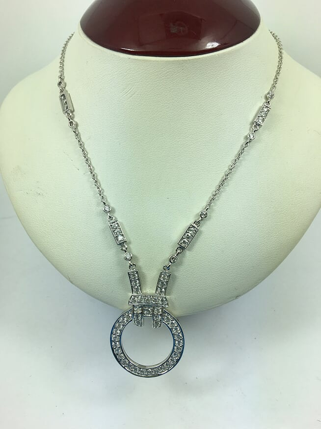 Stunning Silver & Cubic Zirconia Matching Necklace/Earring Set