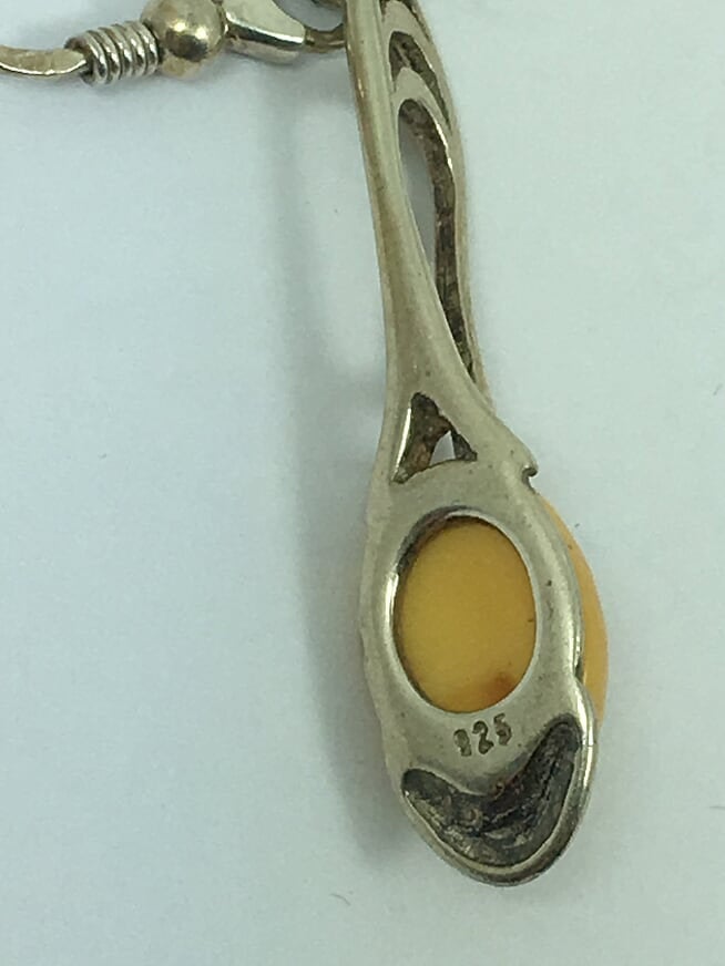Silver Drop Earrings With Bone
