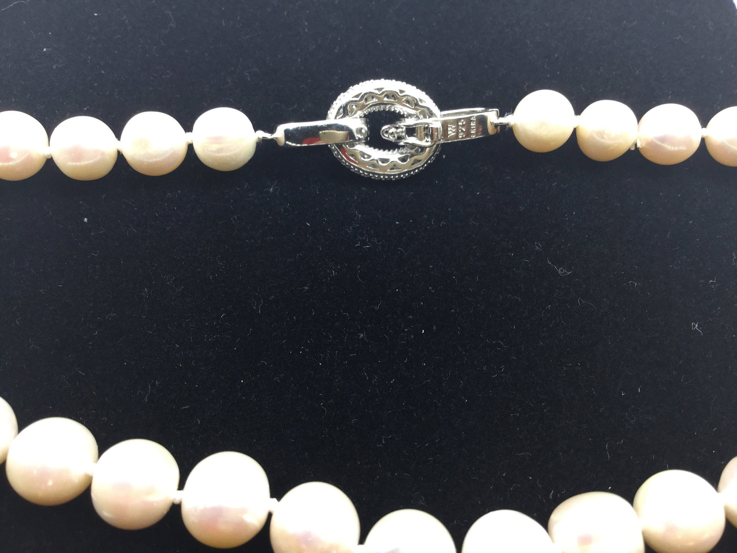 Fresh Water Pearls 10 mm Sterling Silver Necklace,Matching Earrings Set