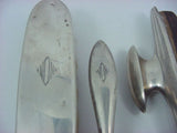 Vintage Birks 3 Piece Sterling Silver Monogrammed Dresser / Vanity Set