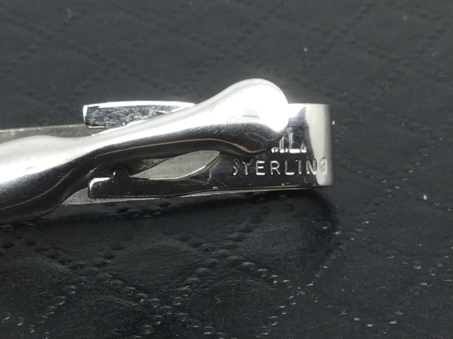 Carlton Sterling Silver 20th Anniversary Cuff Link & Tie Bar Set
