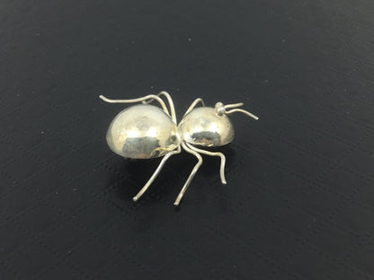 Vintage Silver Ant Pin
