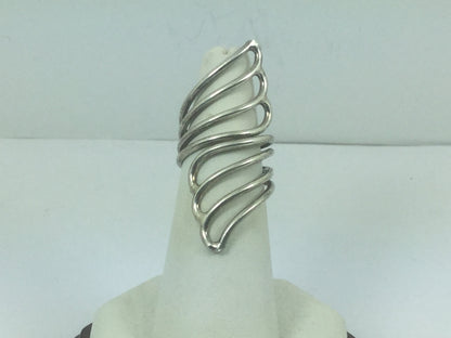 Silver Swirl Design Finger Ring