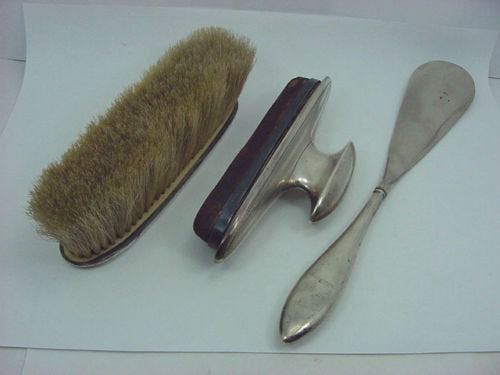 Vintage Birks 3 Piece Sterling Silver Monogrammed Dresser / Vanity Set