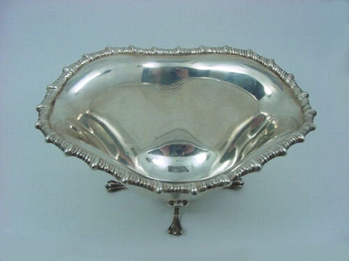 Vintage Birks Sterling Silver 4 Leg Sauce Bowl Dish Boat