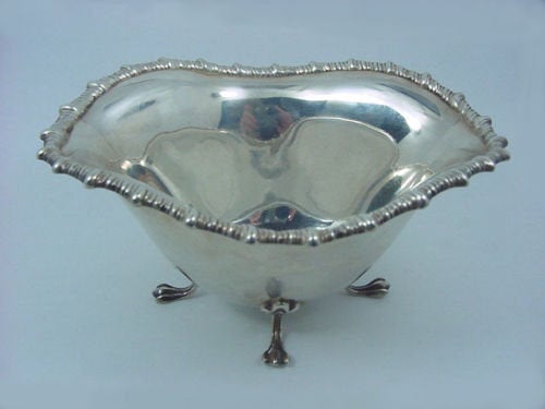 Vintage Birks Sterling Silver 4 Leg Sauce Bowl Dish Boat
