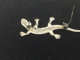 Vintage Silver Lizard Pin With Marcasite