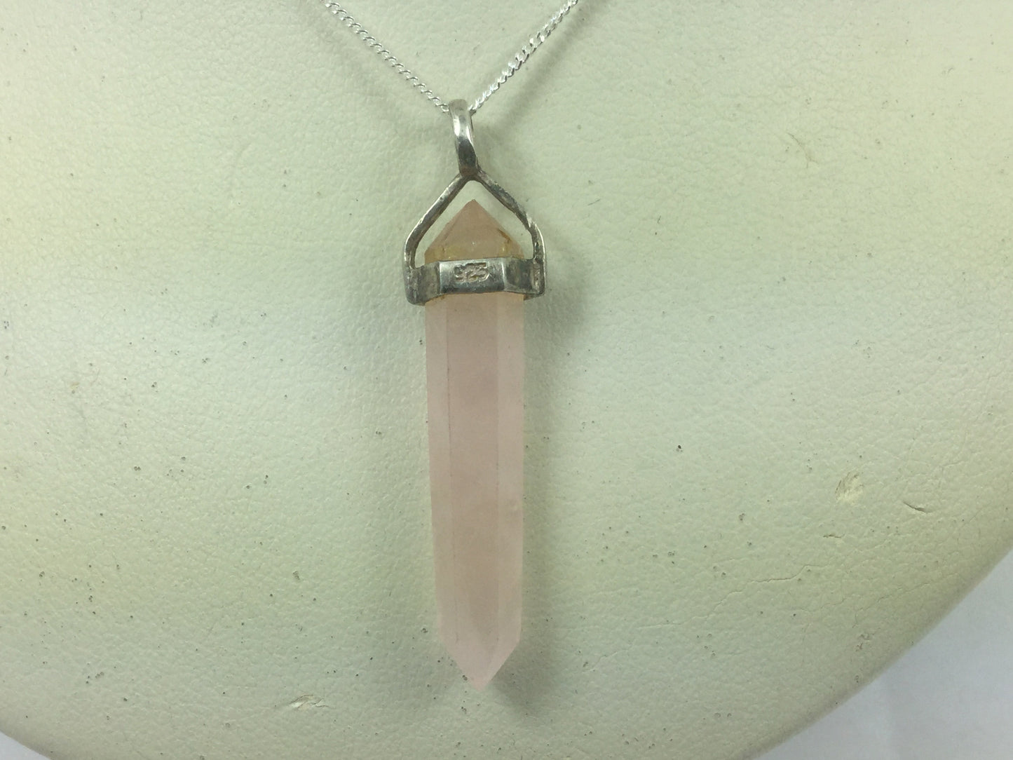 Silver & Rose Quartz Charm And Chain