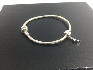 Silver Pandora Charm Bracelet With Silver High Heel Charm