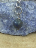 Adjustable Sterling Silver Genuine Gemstone Bracelet with Lapis Lazuli ( Stone of Total Awareness )