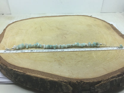 Adjustable Sterling Silver Genuine Gemstone Bracelet With Amazonite ( Fluidity Playful Optimistic )