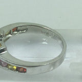 Beautiful Silver Ruby & Topaz Ring