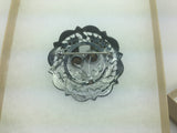 Vintage Sterling Silver Scottish Thistle with Amethyst ( Stone of Spirituality and Contentment ) Brooch / Pin