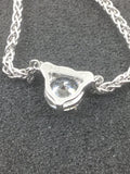 Silver Necklace With Cubic Zirconia Charm