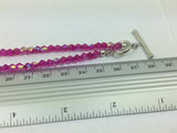 Silver Genuine Gemstone Ruby (Stone Of Nobility ) Pearl  On A Beaded Necklace