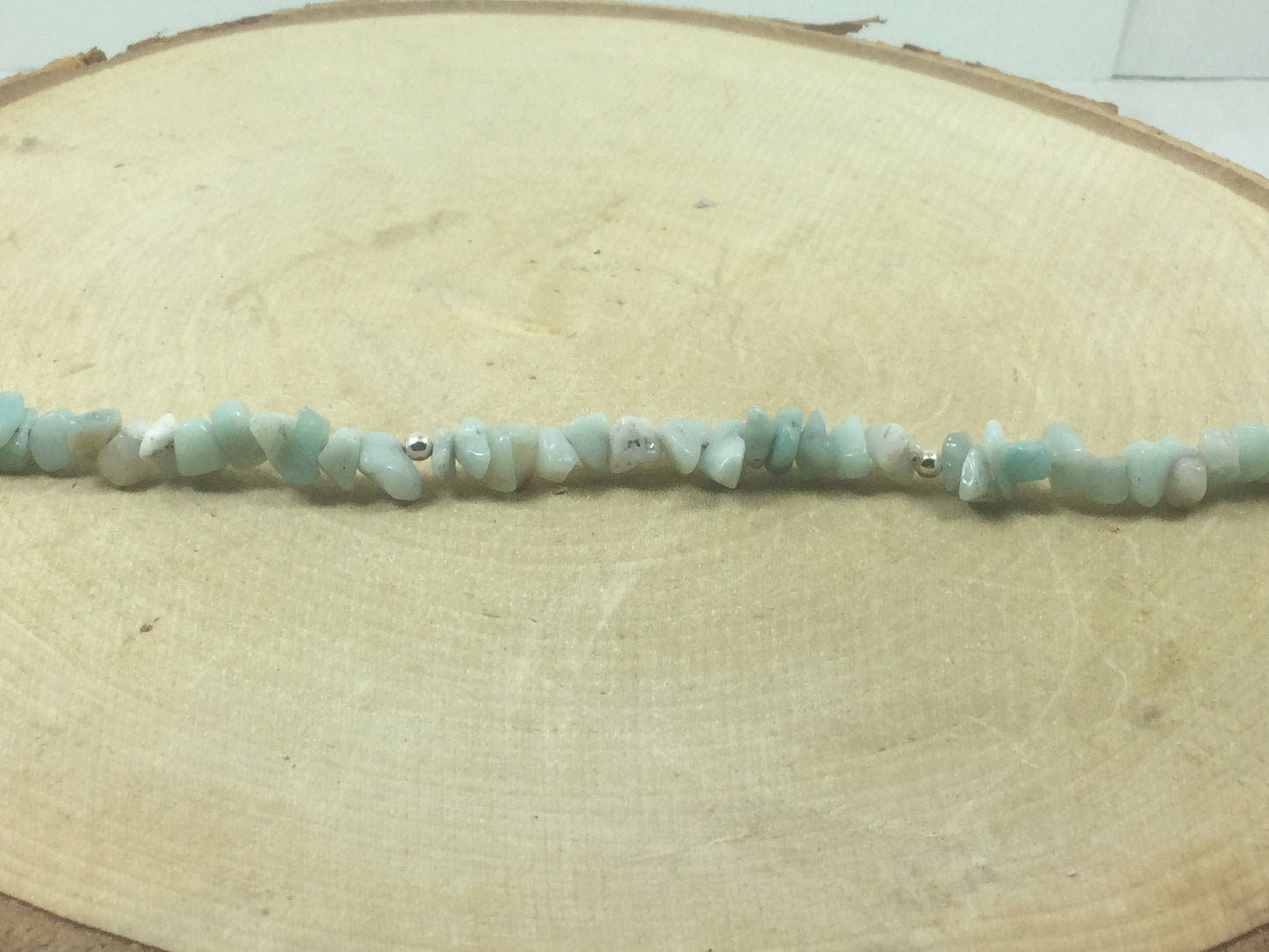 Adjustable Sterling Silver Genuine Gemstone Bracelet With Amazonite ( Fluidity Playful Optimistic )