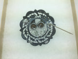 Vintage Sterling Silver Scottish Thistle with Amethyst ( Stone of Spirituality and Contentment ) Brooch / Pin