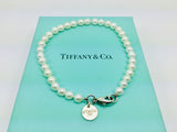 Tiffany And Co Silver And Pearl Bracelet