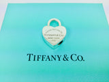 Tiffany & Co. Please Return to Tiffany Sterling Silver Heart Lock Padlock (opens and closes.) Pendant Necklace