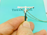 Tiffany & Co Silver LARGE Elsa Peretti Crucifix Christ On Cross 18 Inch Necklace