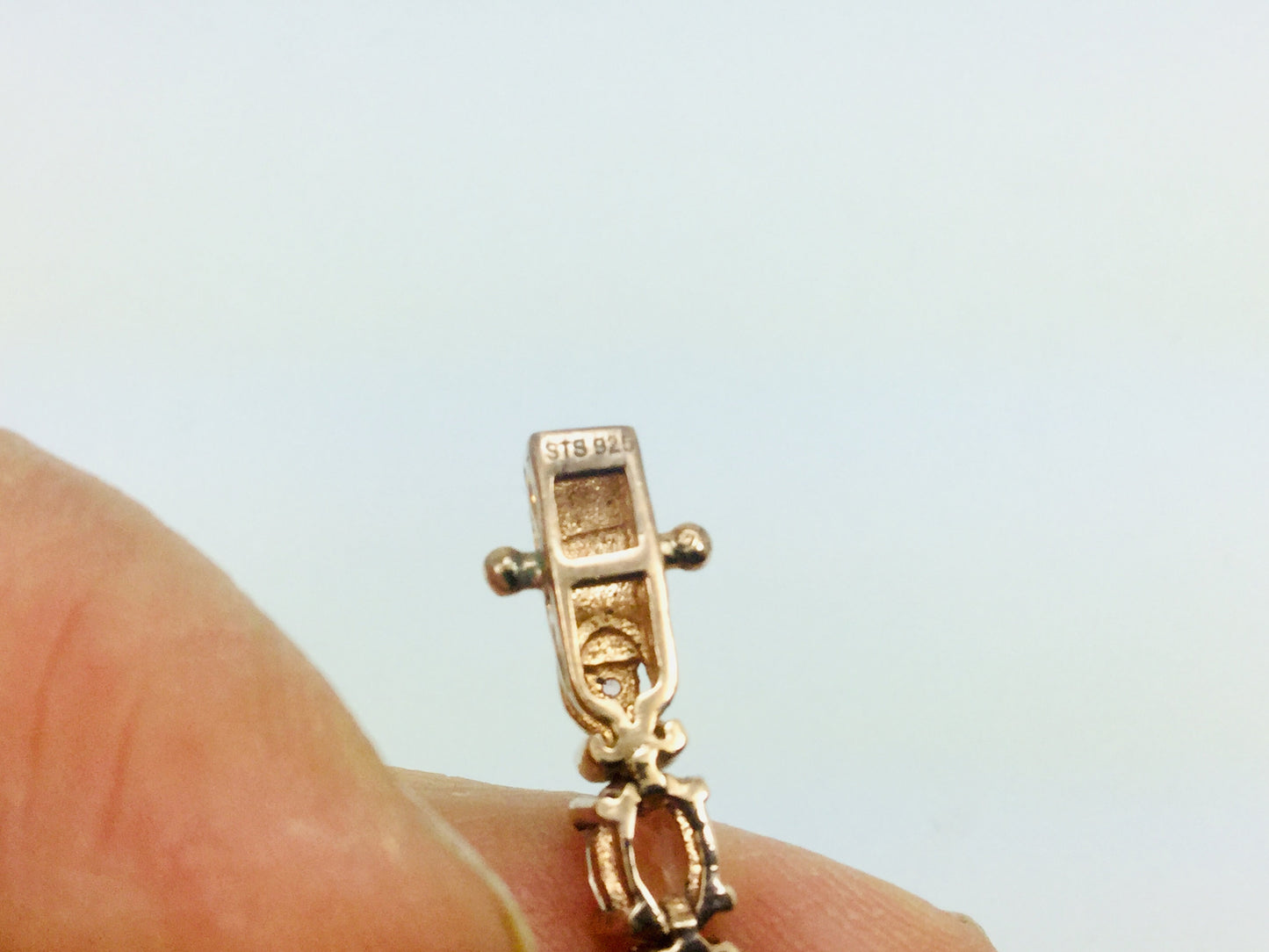 Platinum over Sterling Silver Pink Tourmaline Bracelet