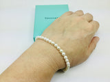 Tiffany And Co Silver And Pearl Bracelet
