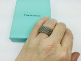 Authentic Vintage Tiffany & Co. Starting Silver 925 Somerset Mesh Band / Ring Size 6